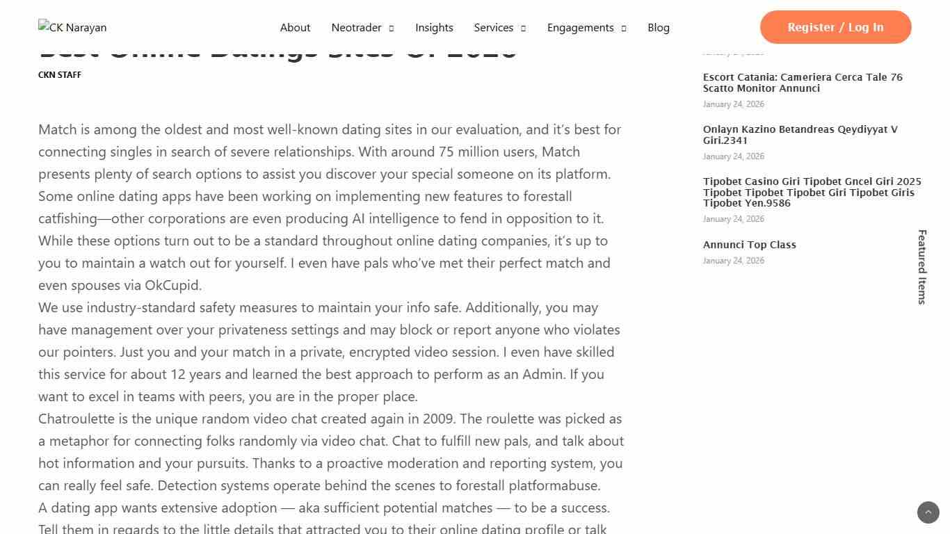 Best Online Datings Sites Of 2026 - CK Narayan